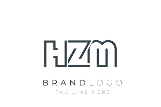 HZM abstract letter logo design. Modern Business Logo Design With Abstract Typography and Contemporary Style