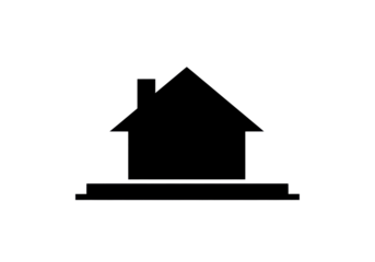 Simple house icon PNG isolated on transparent background, minimalist home symbol for real estate and construction projects