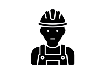 Construction worker PNG isolated on transparent background, builder in hard hat and overalls for safety and industrial projects