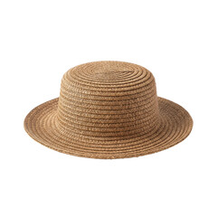 Classic straw hat isolated against a solid background studio shot