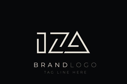 IZA abstract letter logo design. Modern Business Logo Design With Abstract Typography and Contemporary Style
