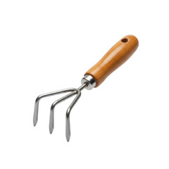 Fototapeta premium Close up studio shot of a garden hand fork with three tines