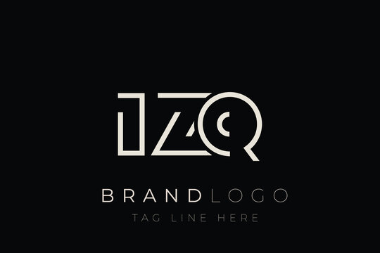 IZQ abstract letter logo design. Modern Business Logo Design With Abstract Typography and Contemporary Style