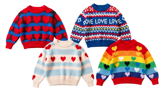 Photo of colorful knitted hat and mittens on snow, a cozy winter accessory for warmth and style, perfect for cold weather fashion and outdoor activities