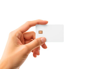 hand holding blank credit card