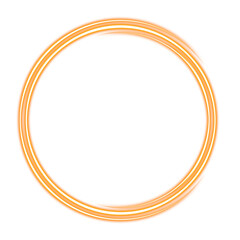 Naklejka premium Orange glowing circular ring design with transparent background 