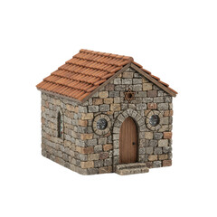 Miniature Stone Synagogue Model Depicting Jewish Heritage and Architecture
