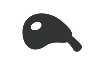 Key silhouette vector icon creating access, security, locking, and unlocking concepts on transparent background