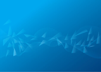Abstract Blue Polygon Wave Background