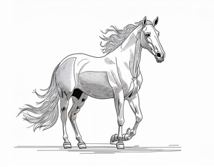 馬　AI生成素材