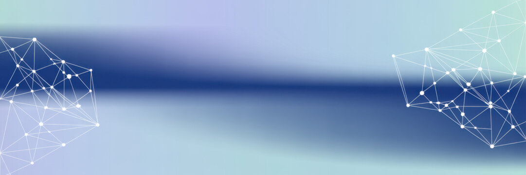 Global network connection banner design template. Header social network communication in the global business concept. Big data visualization. Internet technology