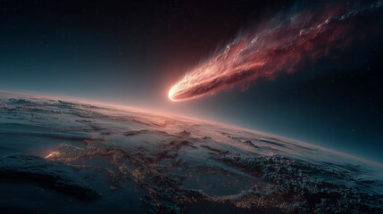 meteorite falls in space solar system planet earth