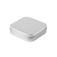 Silver container offering versatile storage and product presentation