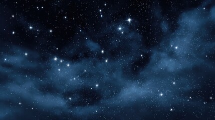 Fototapeta premium A brilliant display of stars lights up the dark sky, with clusters and constellations visible against a backdrop of deep space. The tranquility of the night enhances the beauty of the cosmos.