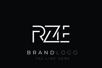 RZE abstract letter logo design. Modern Business Logo Design With Abstract Typography and Contemporary Style