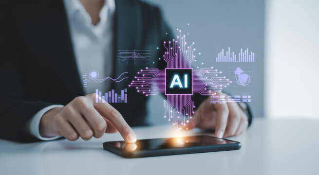 An AI chatbot for global customer service and communication. A concept of a smart assistant interacting with users worldwide to provide support. Motif