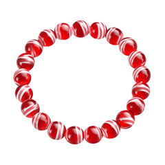 Obraz premium Red and white beaded bracelet