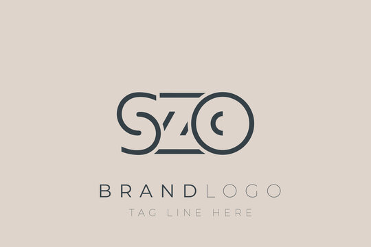 SZO abstract letter logo design. Modern Business Logo Design With Abstract Typography and Contemporary Style