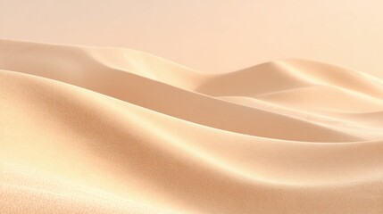 Fototapeta premium Gentle curves of sandy dunes stretch across the tranquil scene bathed in warm morning light.