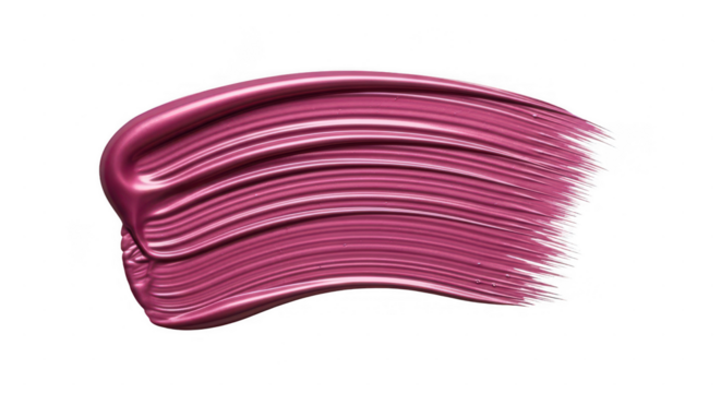 Pink metallic paint stroke with shimmering texture and glossy finish, a vibrant and luxurious swatch of beauty product or art material. isolated on transparent background - Powered by Adobe
