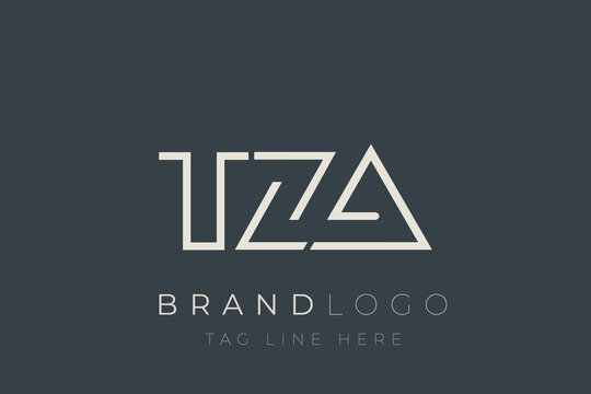 TZA abstract letter logo design. Modern Business Logo Design With Abstract Typography and Contemporary Style