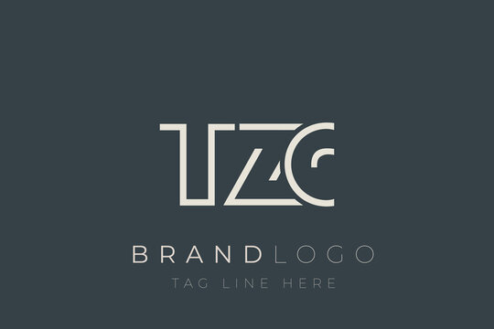 TZC abstract letter logo design. Modern Business Logo Design With Abstract Typography and Contemporary Style