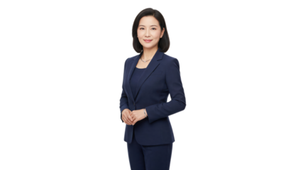Businesswoman in formal suit with professional pose cut out