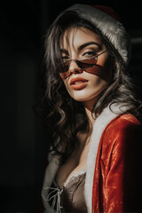 Moody Santa Girl Portrait