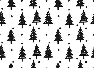 Obraz premium Hand‑drawn doodle featuring a seamless triangle pattern on a black‑and‑white vector background