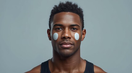 Skincare Routine with Face Patches for Men