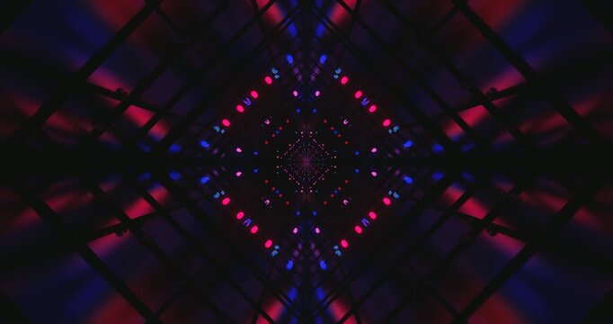 Tunnel video loop creates immersive light effects and rhythmic patterns for captivating visual experience