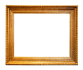 retro horizontal carved gold picture frame cutout