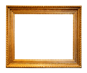 retro horizontal carved gold picture frame cutout