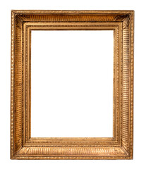 vintage vertical wide golden picture frame cut out