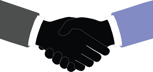 Close-up of two business people shaking hands in formal attire Keywords: handshake, business, agreement, deal, partnership, cooperation, success, meeting