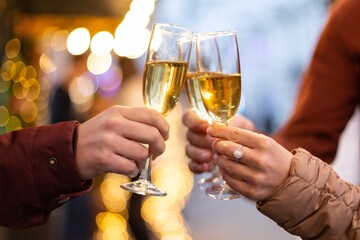 Happy christmas or new year Party Champagne