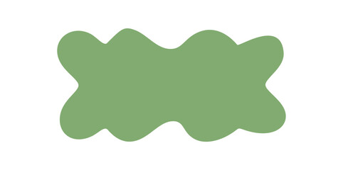 Groovy wavy retro rectangle border frame with funky solid abstract shape. Graphic y2k element as simple background, unique and modern accent for contemporary visual projects.