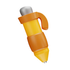 3D Pen or Ballpoint icon, for education and studies. Office supplies, School, university or college design element