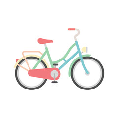 Stylized Pastel Colored Bicycle Illustration