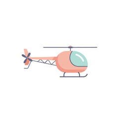 Whimsical Helicopter Illustration in Pastel Colors
