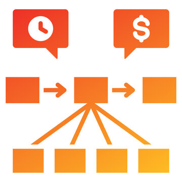 Value Stream Glyph Gradient Icon