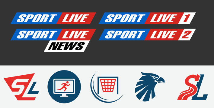 Dynamic Emblem Collection for Sports TV Network, News, and Digital Streaming Service.