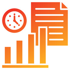 Capacity Planning Glyph Gradient Icon