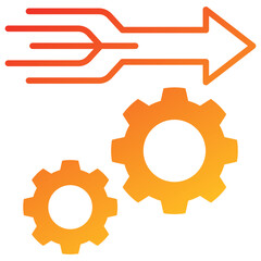 Streamlining Glyph Gradient Icon