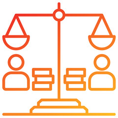 Workload Balance Line Gradient Icon