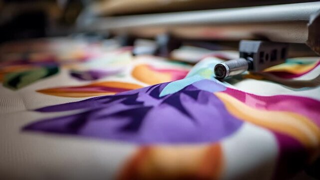 Medium shot illustrating the precision of heat transfer printing on blended fabric demonstrating color vibrancy and fabric compatibility under heat application