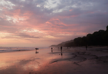 sunset activity on the beach © Diego