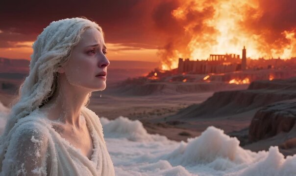God Punishes Sodom and Gomorrah with Fire and Sulfur from Heaven