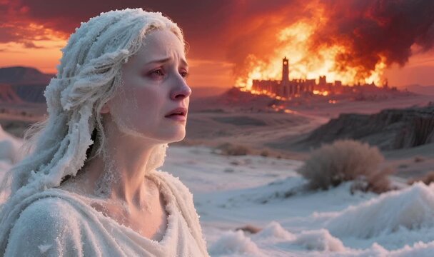 God Punishes Sodom and Gomorrah with Fire and Sulfur from Heaven