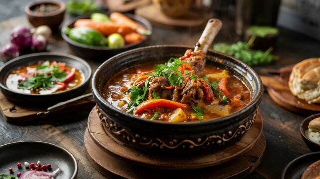 The national dish of Afghan cuisine. 
Lamb "chinaki".